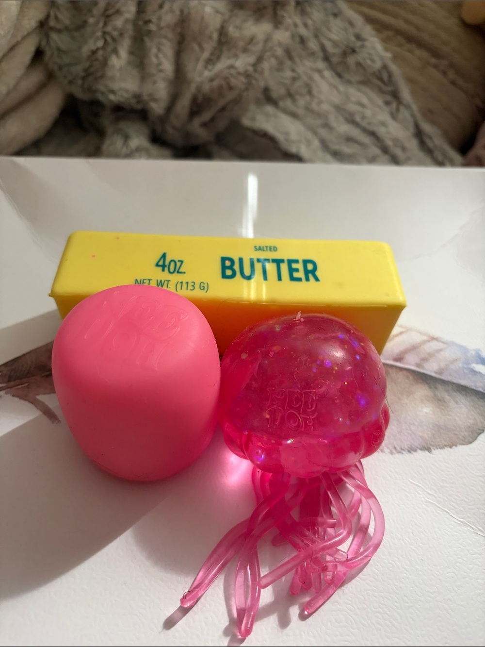 Squishies - REAL Needoh Marshmellow & Jellyfish along with a butter squish
